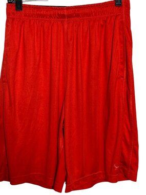 Nike Dri-Fit Orange Red Shorts Mens M Basketball Training Athletic Gym